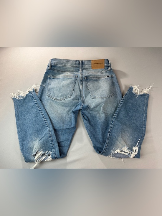 Lucky Brand Denim - Lucky Brand Jeans 4 27 Mid Rise Skinny Ava Faded High-Rise Distressed Raw Hem